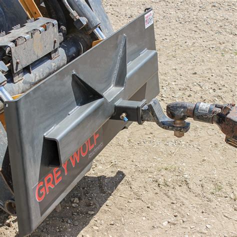 skid steer hitch plate|quick attach receiver hitch.